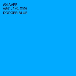 #01AAFF - Dodger Blue Color Image